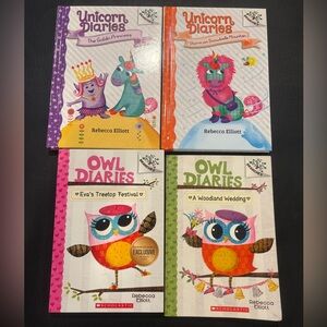 Scholastic Owl and Unicorn Diaries Book Collection